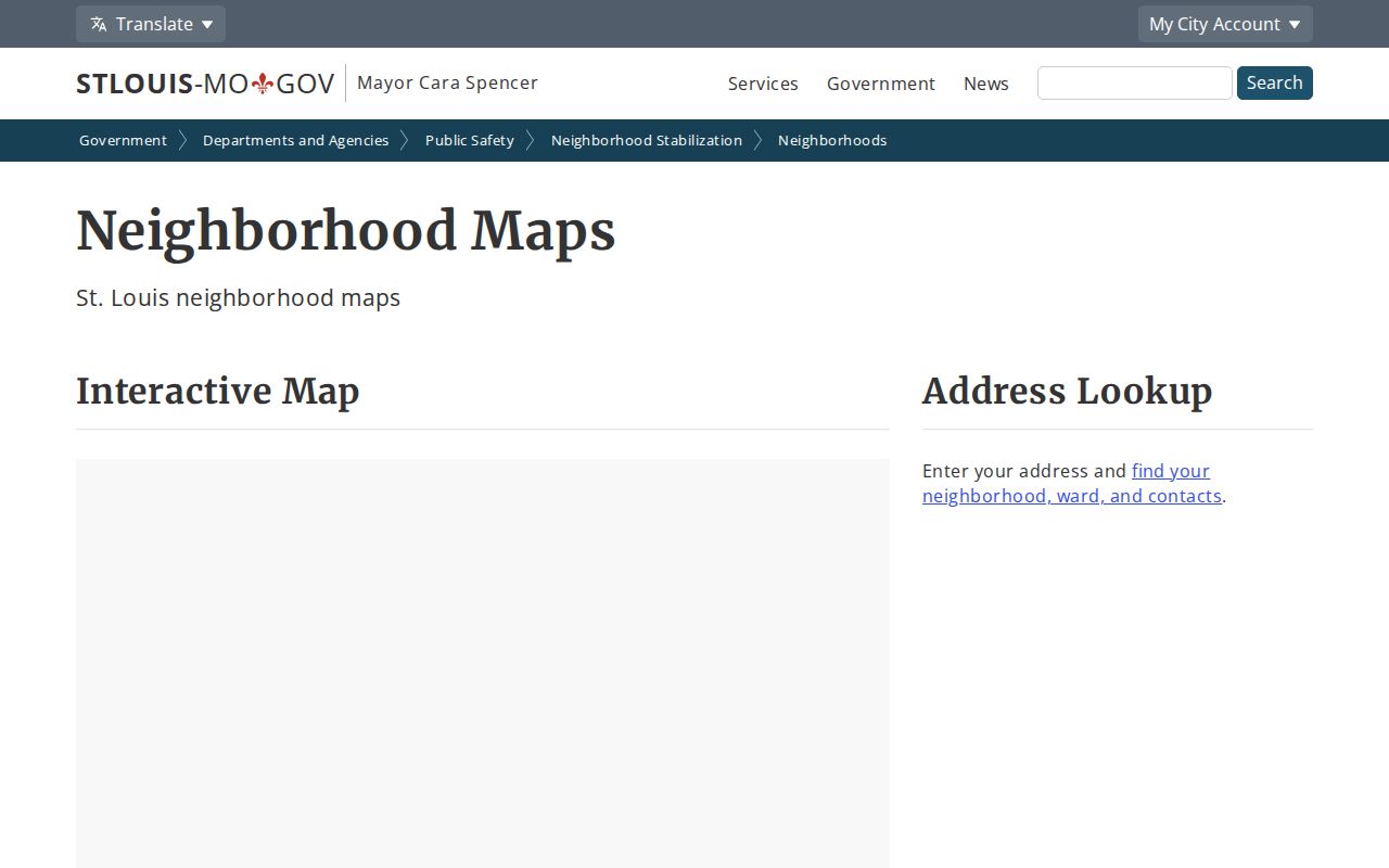 St. Louis neighbors official neighborhood maps